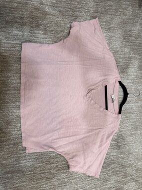 Tory Burch Pale Pink V-Neck Tee